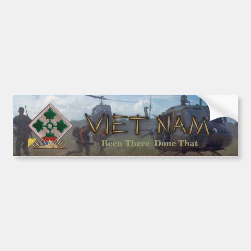 4th infantry division vietnam nam war bumper sticker