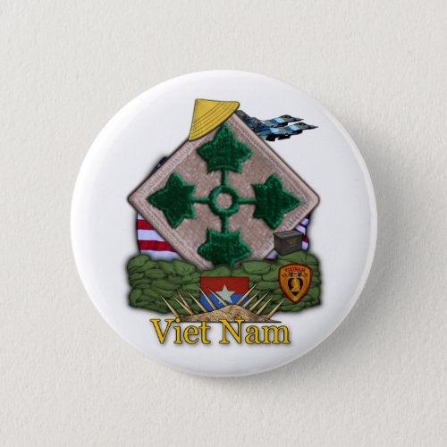 4th infantry division vietnam war vets Button