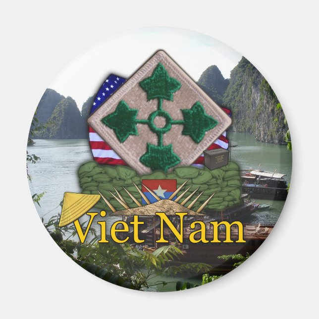 4th infantry division vietnam war vets Magnet (Front)