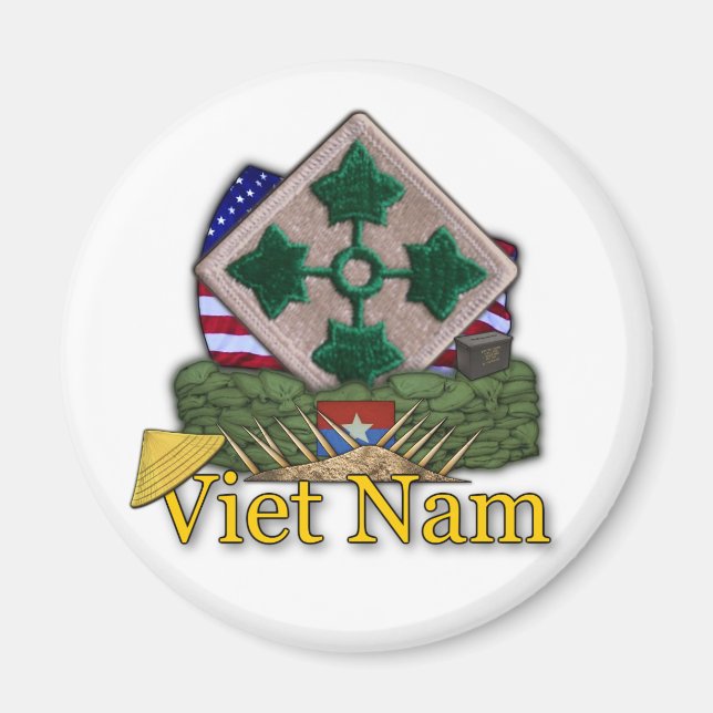 4th infantry division vietnam war vets Magnet (Front)