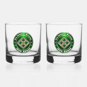 4th Infantry Division  Whiskey Glass