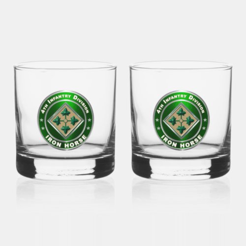 4th Infantry Division  Whiskey Glass