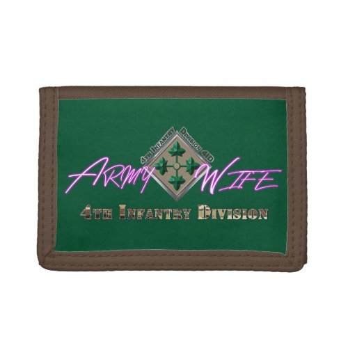 4th Infantry Division Wife Trifold Wallet