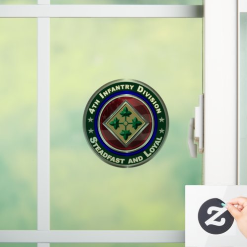 4th Infantry Division  Window Cling