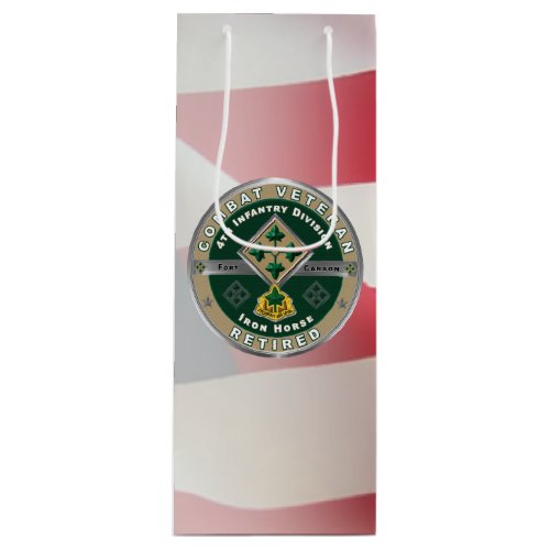 4th Infantry Division Wine Gift Bag