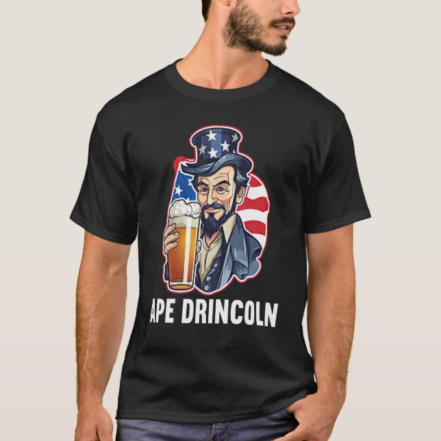 4th July 1776 Patriotic Patriot USA Eagle Independ T-Shirt (Front)