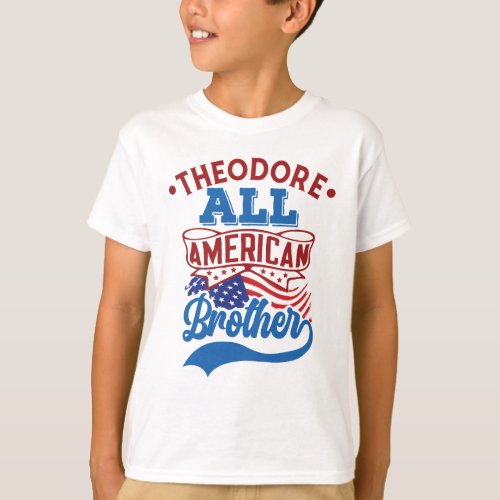 4th july All american brother patriotic family T_Shirt