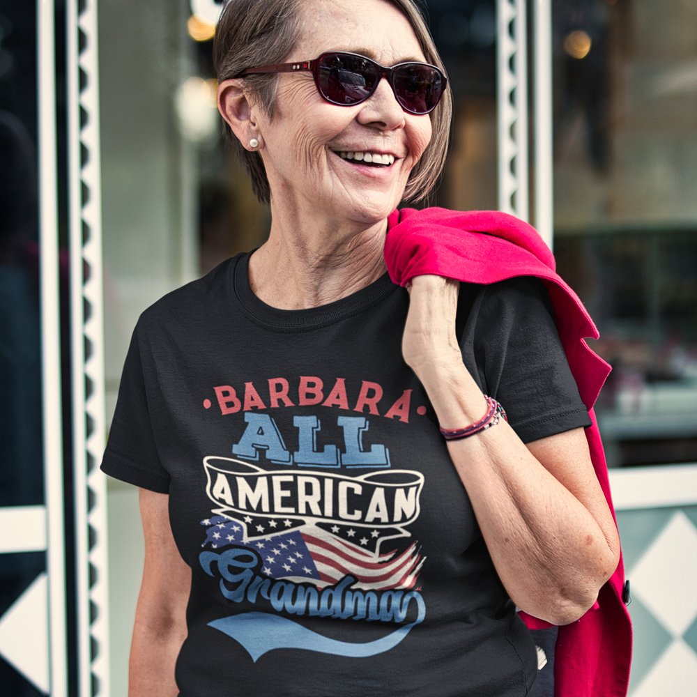 Discover 4th july All american grandma patriotic family Personalized T-Shirt