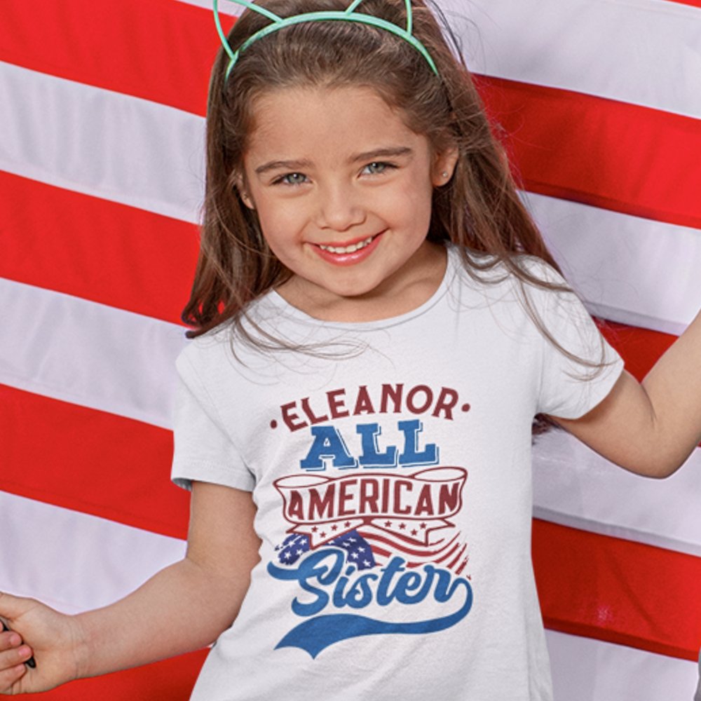 Discover 4th july All american sister patriotic family Personalized T-Shirt