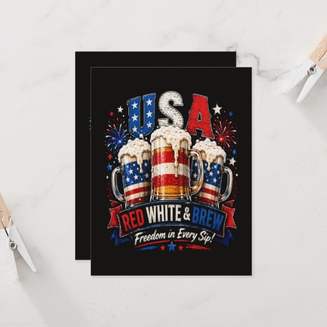 4th july america 250th invitation (Front/Back In Situ)