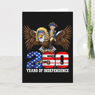 4th July American Flag Eagle Vintage 250 Years 177 Card
