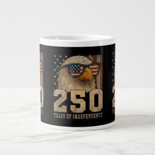 4th July American Flag Eagle Vintage 250 Years 177 Giant Coffee Mug
