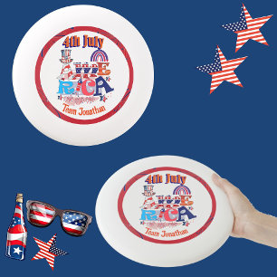 4th July American Independence Team Name Patriotic Wham-O Frisbee