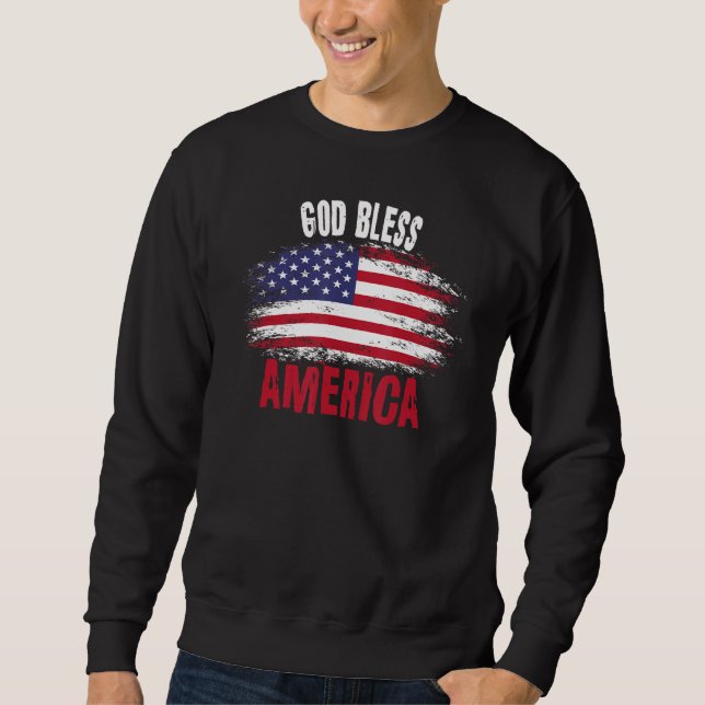 4th july apparel USA american flag 4th of july for Sweatshirt (Front)