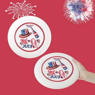 4th July Balloon American Flag Patriotic Family  Wham-O Frisbee