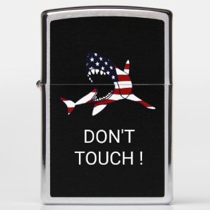 4th July Celebration Flag Shark Zippo Lighter