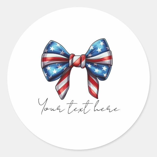 4th July Classic Round Sticker (Front)