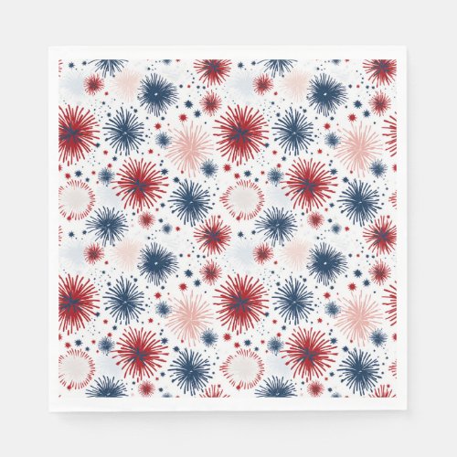 4th July Fireworks Napkins