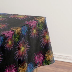 4TH JULY FIREWORKS PARTY COTTON Tablecloth