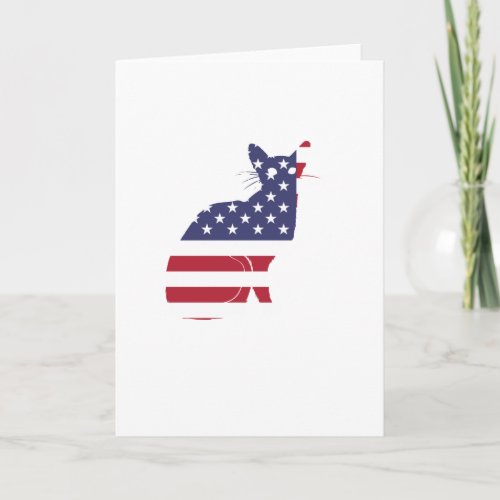 4th July Fourth of July  Cat Independence Day Card