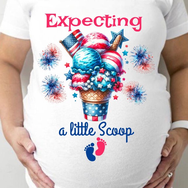4th July Gender Reveal Expecting Mommy T-Shirt (Creator Uploaded)