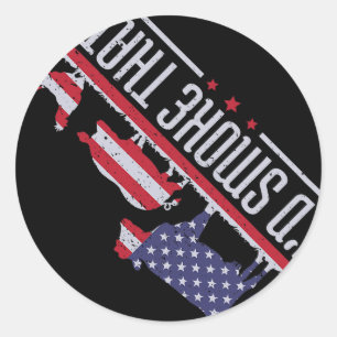 4th July I'd Smoke That Patriot Bbq Barbeque C Classic Round Sticker