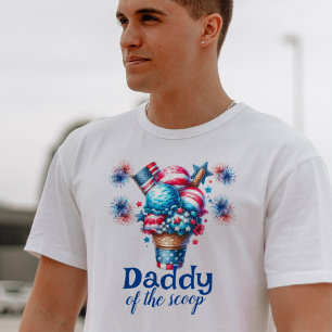 4th July Ice cream Gender Reveal Daddy to be T-Shirt