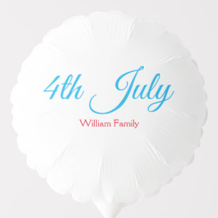 4th July independence day add name text custom Balloon