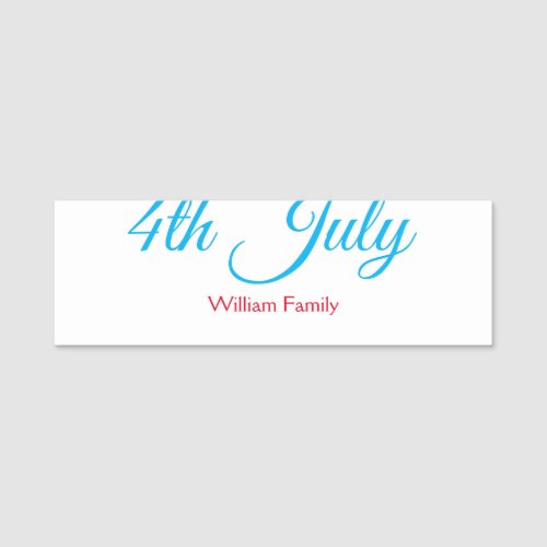 4th July independence day add name text custom Name Tag