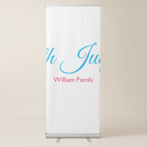 4th July independence day add name text custom Retractable Banner