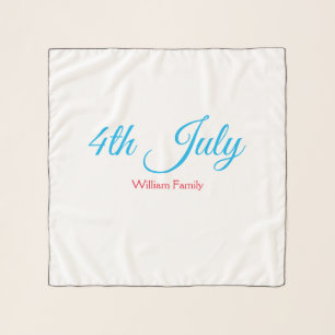 4th July independence day add name text custom Scarf