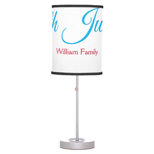 4th July independence day add name text custom Table Lamp