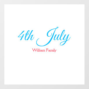 4th July independence day add name text custom Wall Decal