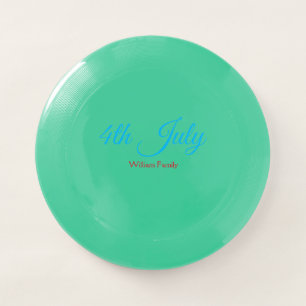4th July independence day add name text custom Wham-O Frisbee