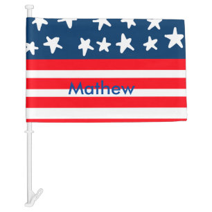 4th july independence day add name text US flag