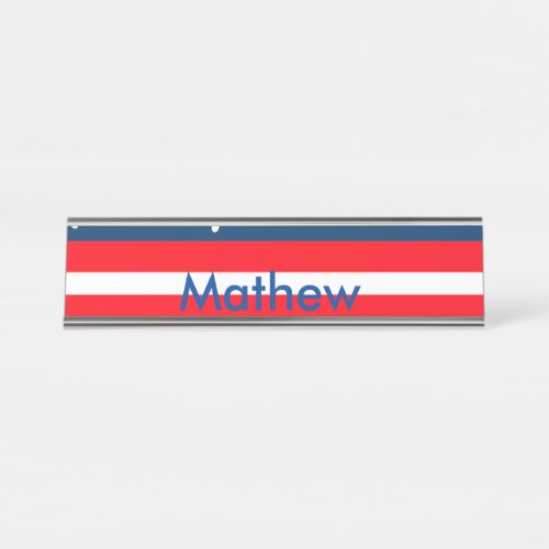 4th july independence day add name text US flag Desk Name Plate