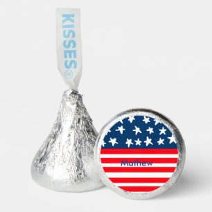 4th july independence day add name text US flag Hershey®'s Kisses®