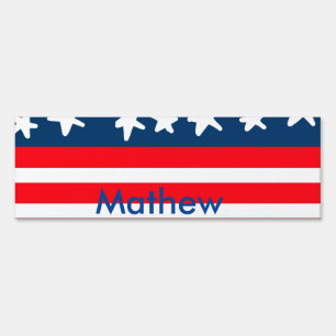 4th july independence day add name text US flag Sign