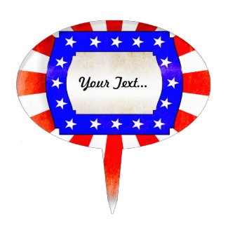4th July Independence Day Cake Topper