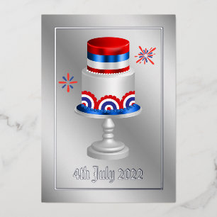 4th July Independence Day Foil Holiday Card