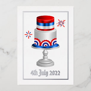 4th July Independence Day Foil Holiday Card