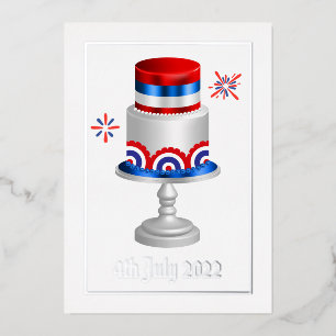 4th July Independence Day Foil Holiday Card