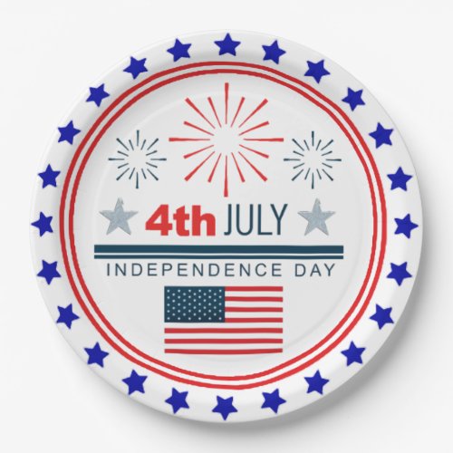 4th July Independence Day Paper Plates