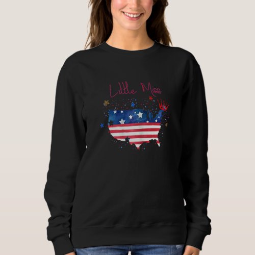 4th July Independence Day Red Blue White Color Gra Sweatshirt