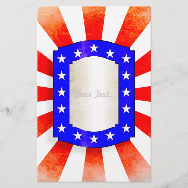 4th July Independence Day Stationery (Front)