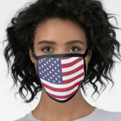 4th July Independence day USA American flag modern Face Mask (Worn Her)