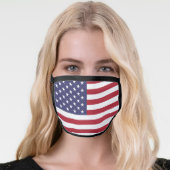 4th July Independence day USA American flag modern Face Mask (Worn Her)