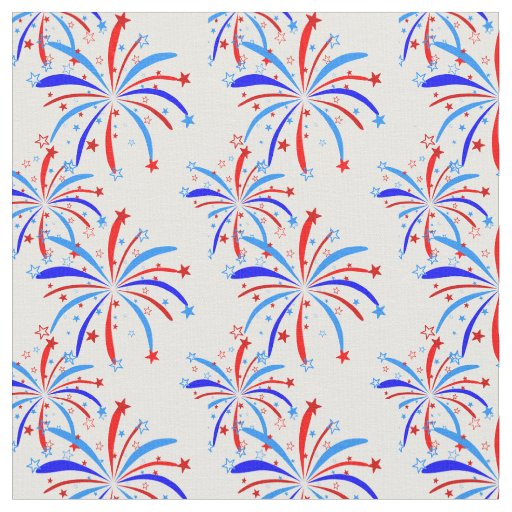 4th july independence fireworks stars  fabric