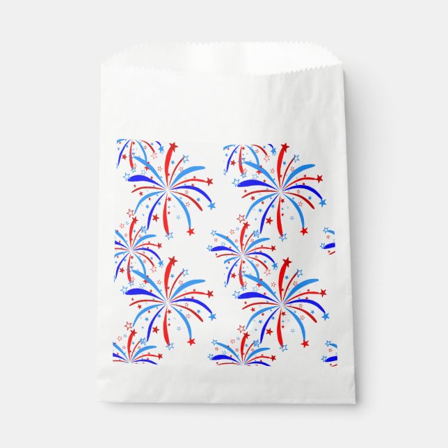 4th july independence fireworks stars  favor bag (Front)
