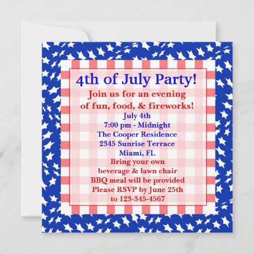 4th July Invitation